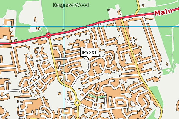 IP5 2XT map - OS VectorMap District (Ordnance Survey)