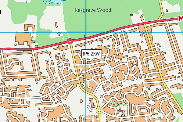 IP5 2XW map - OS VectorMap District (Ordnance Survey)