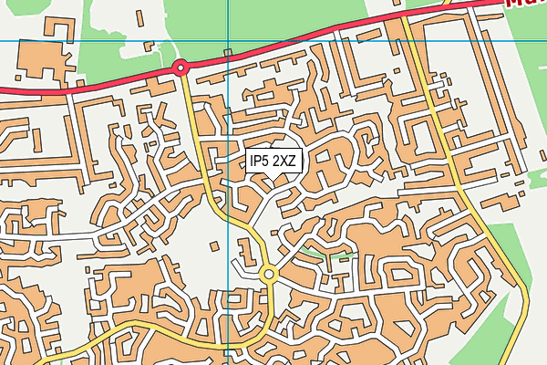 IP5 2XZ map - OS VectorMap District (Ordnance Survey)