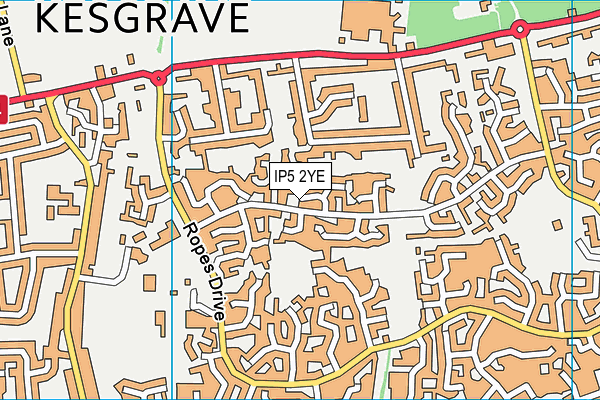 IP5 2YE map - OS VectorMap District (Ordnance Survey)