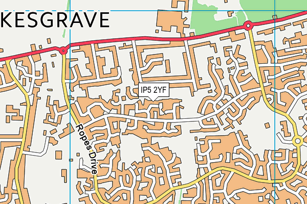 IP5 2YF map - OS VectorMap District (Ordnance Survey)