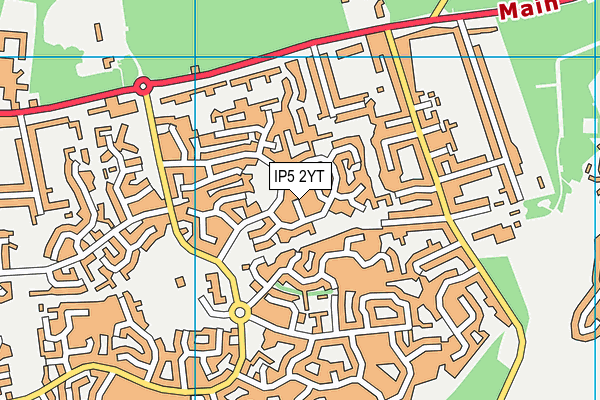 IP5 2YT map - OS VectorMap District (Ordnance Survey)