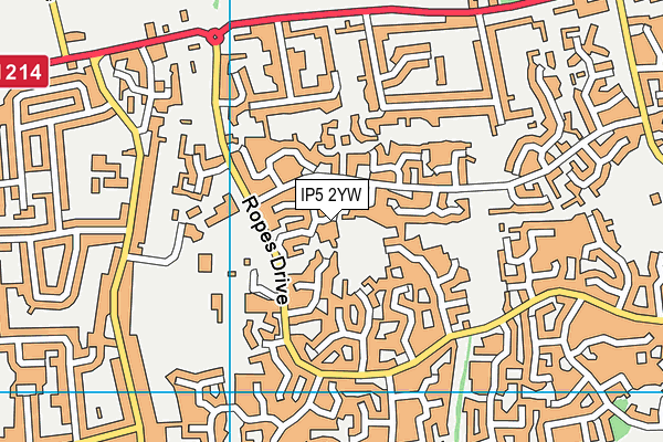 IP5 2YW map - OS VectorMap District (Ordnance Survey)