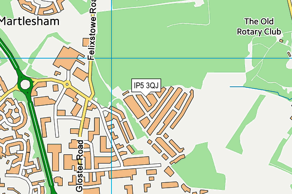 IP5 3QJ map - OS VectorMap District (Ordnance Survey)