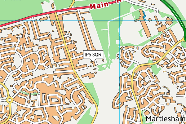 IP5 3QR map - OS VectorMap District (Ordnance Survey)