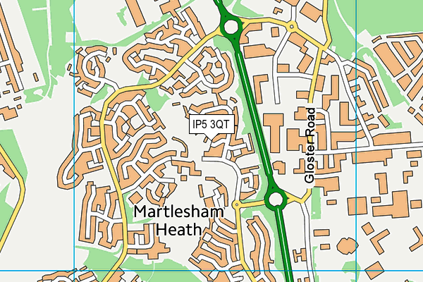IP5 3QT map - OS VectorMap District (Ordnance Survey)