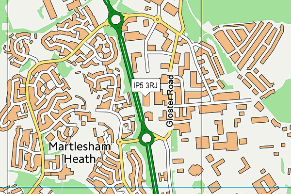 IP5 3RJ map - OS VectorMap District (Ordnance Survey)