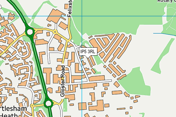 IP5 3RL map - OS VectorMap District (Ordnance Survey)