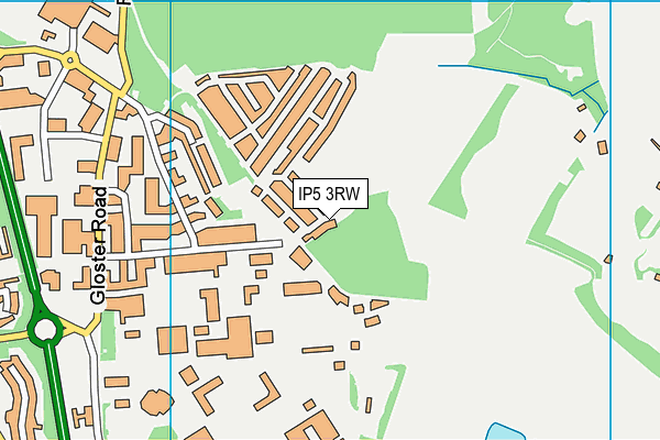 IP5 3RW map - OS VectorMap District (Ordnance Survey)