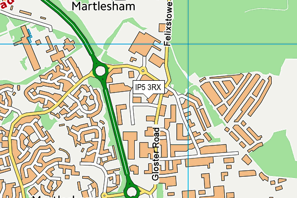 Snap Fitness (Martlesham Heath) map (IP5 3RX) - OS VectorMap District (Ordnance Survey)