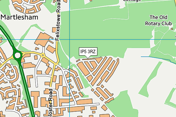 IP5 3RZ map - OS VectorMap District (Ordnance Survey)