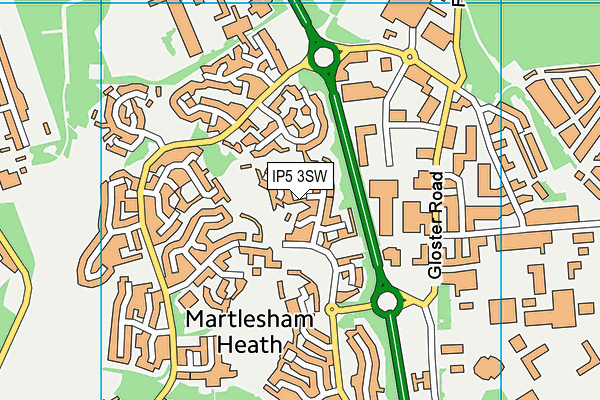 IP5 3SW map - OS VectorMap District (Ordnance Survey)