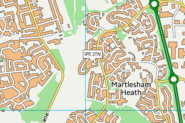 IP5 3TN map - OS VectorMap District (Ordnance Survey)