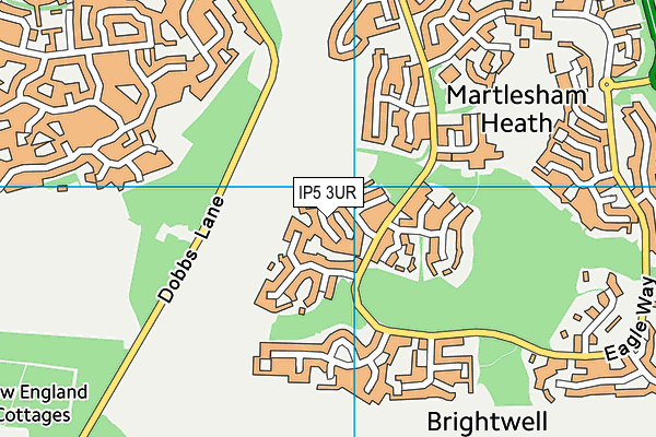 IP5 3UR map - OS VectorMap District (Ordnance Survey)