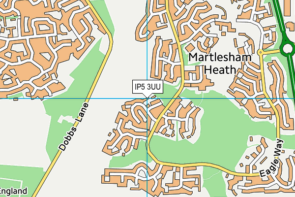 IP5 3UU map - OS VectorMap District (Ordnance Survey)