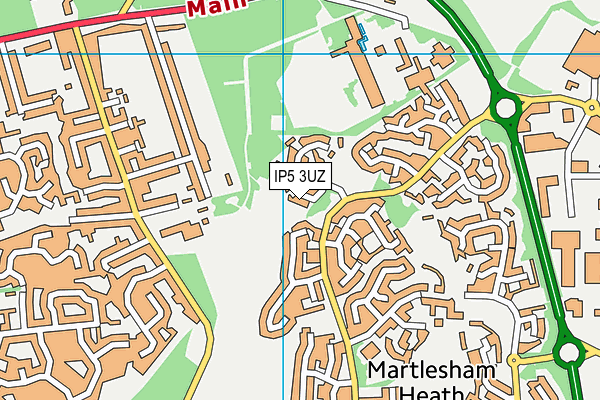 IP5 3UZ map - OS VectorMap District (Ordnance Survey)