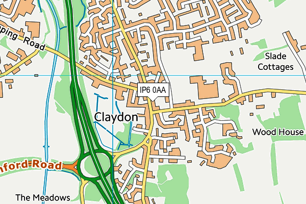 IP6 0AA map - OS VectorMap District (Ordnance Survey)