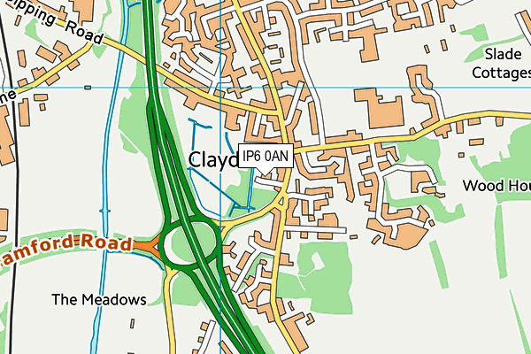 IP6 0AN map - OS VectorMap District (Ordnance Survey)