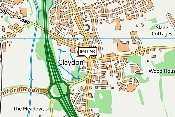 IP6 0AR map - OS VectorMap District (Ordnance Survey)