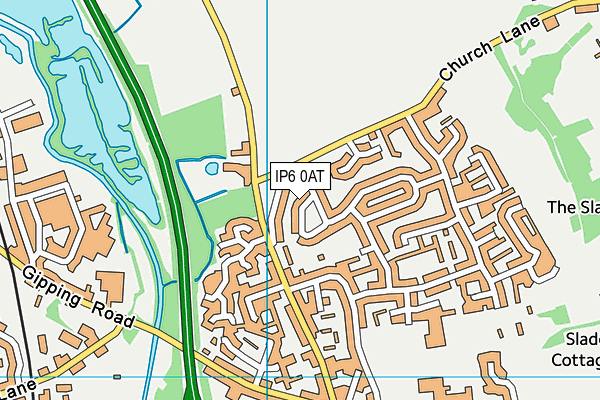 IP6 0AT map - OS VectorMap District (Ordnance Survey)