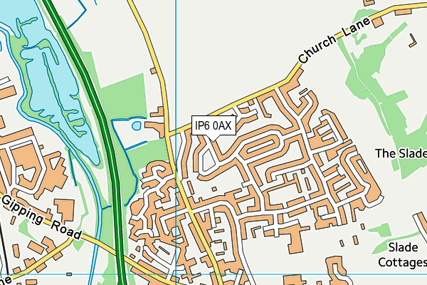 IP6 0AX map - OS VectorMap District (Ordnance Survey)