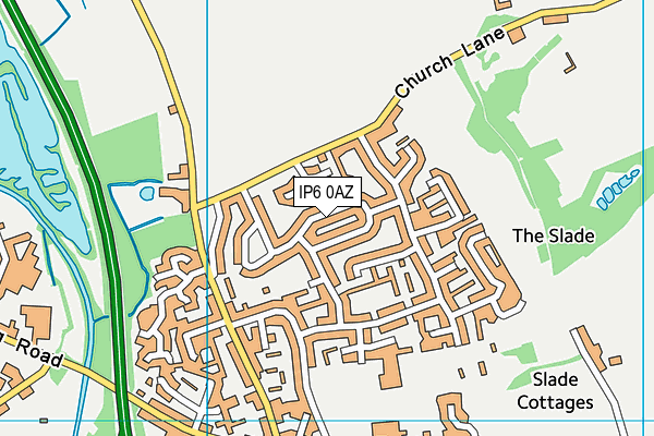 IP6 0AZ map - OS VectorMap District (Ordnance Survey)