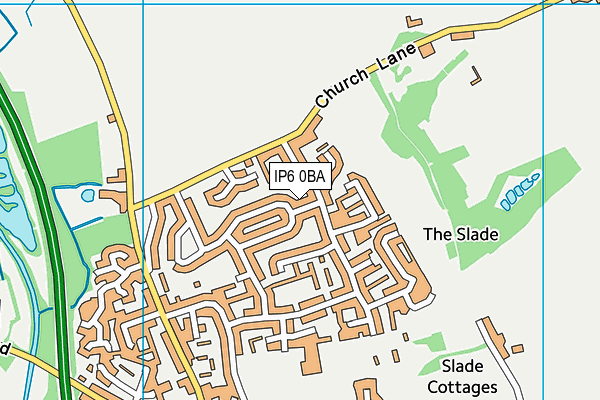 IP6 0BA map - OS VectorMap District (Ordnance Survey)