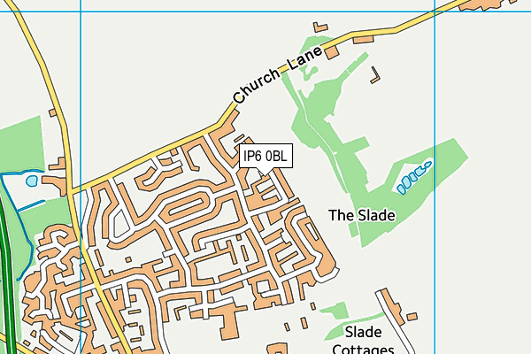 IP6 0BL map - OS VectorMap District (Ordnance Survey)