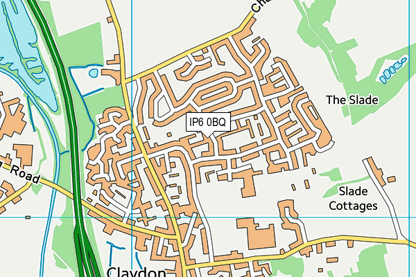 IP6 0BQ map - OS VectorMap District (Ordnance Survey)