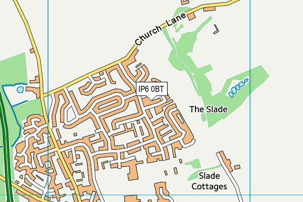 IP6 0BT map - OS VectorMap District (Ordnance Survey)