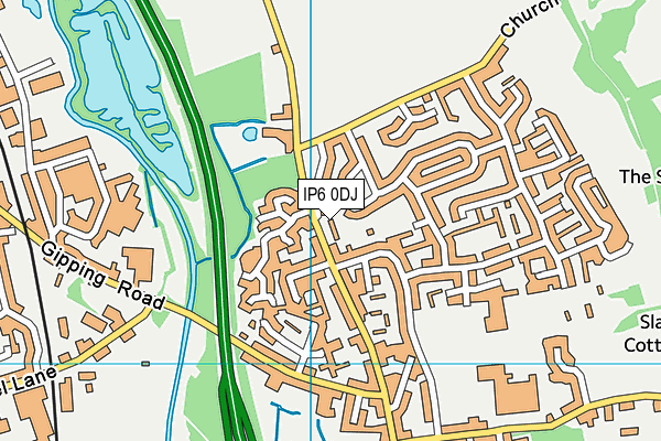 IP6 0DJ map - OS VectorMap District (Ordnance Survey)