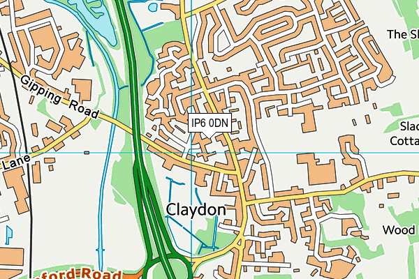 IP6 0DN map - OS VectorMap District (Ordnance Survey)