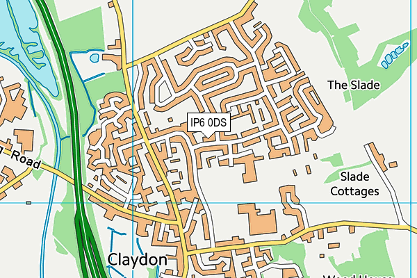 IP6 0DS map - OS VectorMap District (Ordnance Survey)