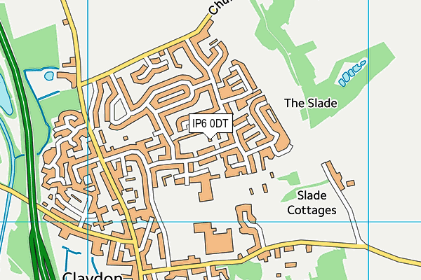 IP6 0DT map - OS VectorMap District (Ordnance Survey)