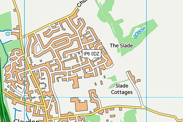 Claydon & Barham Recreation Ground map (IP6 0DZ) - OS VectorMap District (Ordnance Survey)