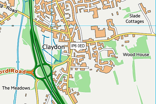 IP6 0ED map - OS VectorMap District (Ordnance Survey)