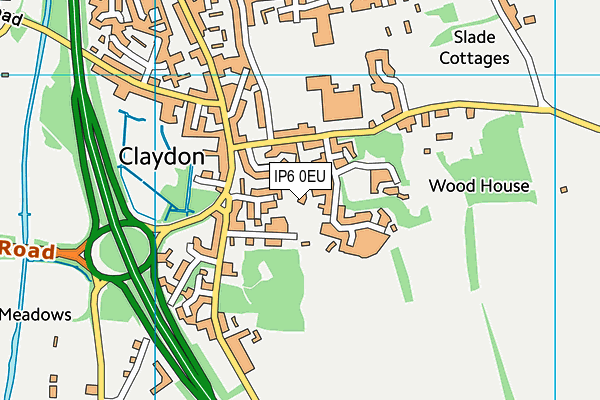 IP6 0EU map - OS VectorMap District (Ordnance Survey)