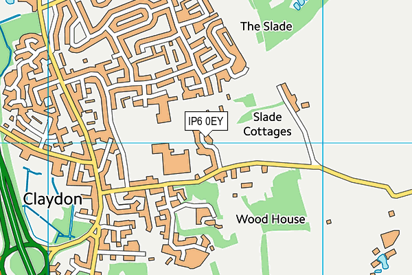 IP6 0EY map - OS VectorMap District (Ordnance Survey)