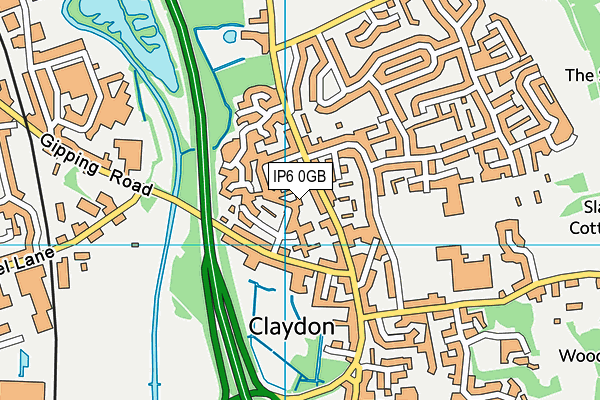 IP6 0GB map - OS VectorMap District (Ordnance Survey)