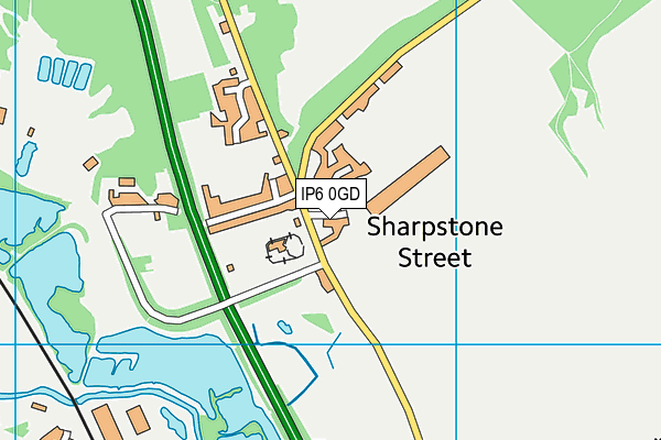 IP6 0GD map - OS VectorMap District (Ordnance Survey)