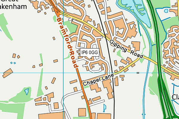 IP6 0GG map - OS VectorMap District (Ordnance Survey)