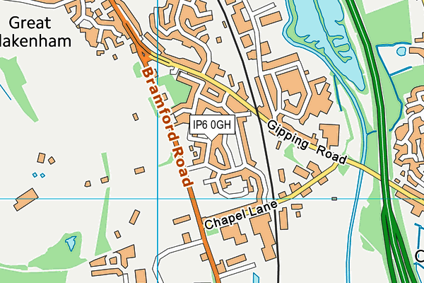 IP6 0GH map - OS VectorMap District (Ordnance Survey)