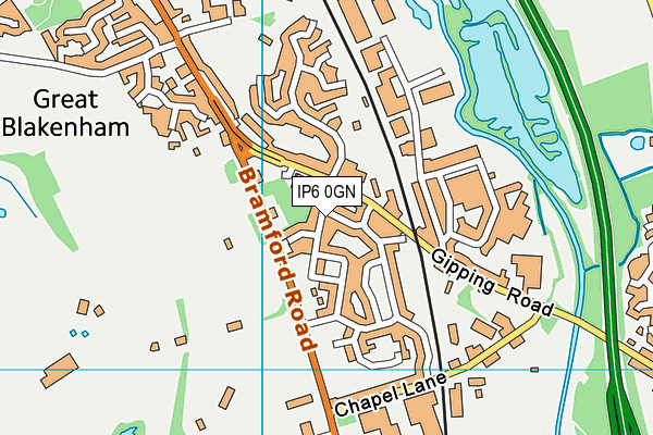 IP6 0GN map - OS VectorMap District (Ordnance Survey)