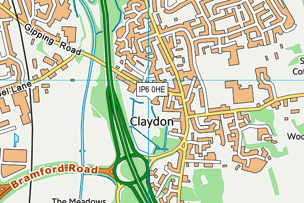 IP6 0HE map - OS VectorMap District (Ordnance Survey)