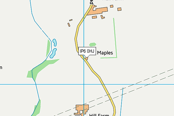 IP6 0HJ map - OS VectorMap District (Ordnance Survey)