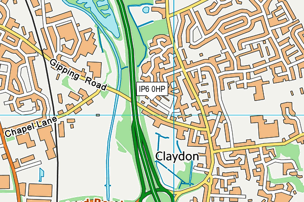 IP6 0HP map - OS VectorMap District (Ordnance Survey)