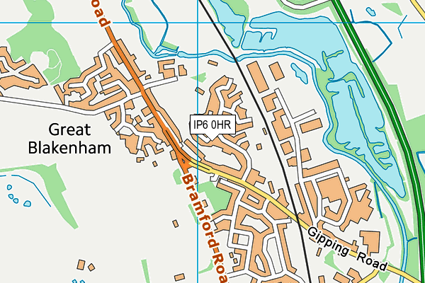 IP6 0HR map - OS VectorMap District (Ordnance Survey)