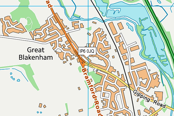 IP6 0JQ map - OS VectorMap District (Ordnance Survey)