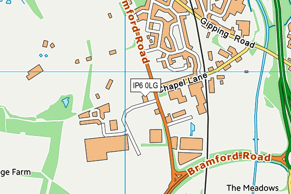 IP6 0LG map - OS VectorMap District (Ordnance Survey)