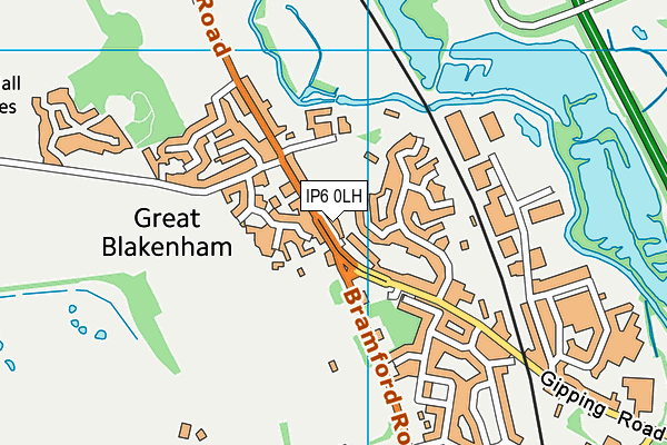 IP6 0LH map - OS VectorMap District (Ordnance Survey)